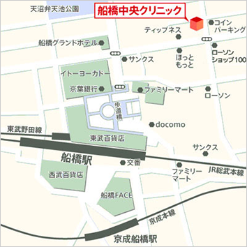 船橋中央&青山セレスクリニックマップ詳細